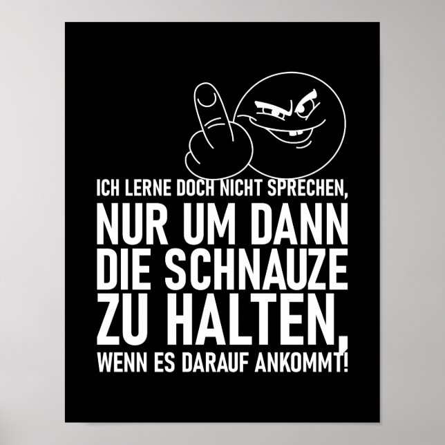 POSTER ICH LERNE DOCH NICHT SPRECHEN (Frente)