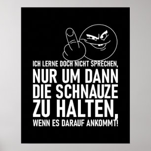 POSTER ICH LERNE DOCH NICHT SPRECHEN