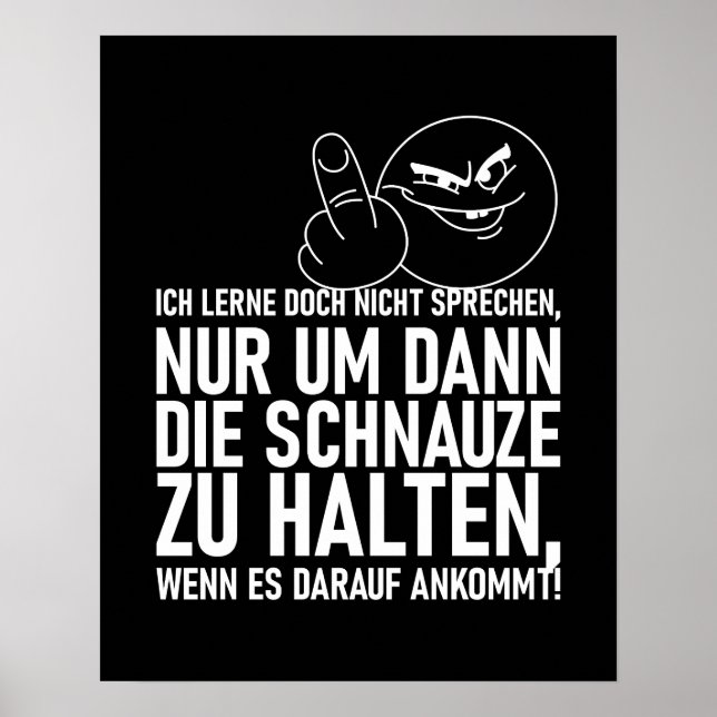 POSTER ICH LERNE DOCH NICHT SPRECHEN (Frente)