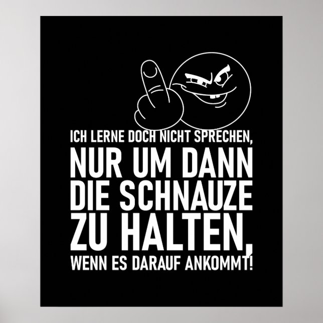 POSTER ICH LERNE DOCH NICHT SPRECHEN (Frente)