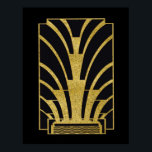 Poster Ícone Art Deco em Dourado a preto<br><div class="desc">Se você optar por fazer o download, a sua loja Walgreen local fará posters de conselho do seu download em tamanhos diferentes e em várias texturas a um preço muito bom. Às vezes com desconto. Uma dica do meu amigo dos EUA. Para o Reino Unido, veja "Digital Printing" (Impressão digital)...</div>