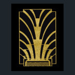 Poster Ícone Art Deco em Dourado a preto<br><div class="desc">Se você optar por fazer o download, a sua loja Walgreen local fará posters de conselho do seu download em tamanhos diferentes e em várias texturas a um preço muito bom. Às vezes com desconto. Uma dica do meu amigo dos EUA. Para o Reino Unido, veja "Digital Printing" (Impressão digital)...</div>