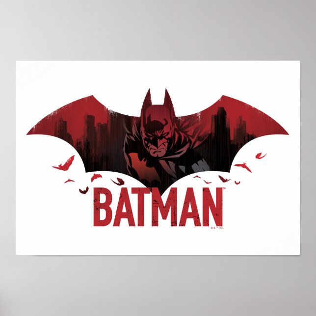 Poster Ícone Batman Carmesim Gotham (Frente)