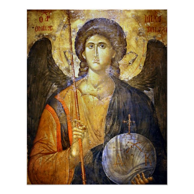 Pôster Ícone Cristão Archangel Gabriel Ortodox (Frente)