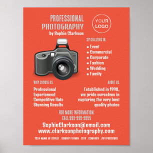 Poster Ícone da câmera Flash, Fotógrafo, Aluguer de fotog
