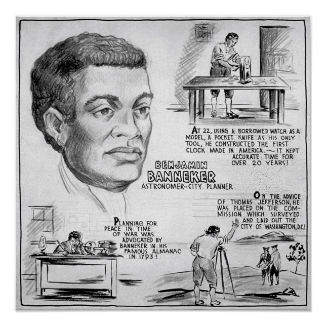 Pôster Ícone da História Negra: Benjamin Banneker, Cienti (Frente)