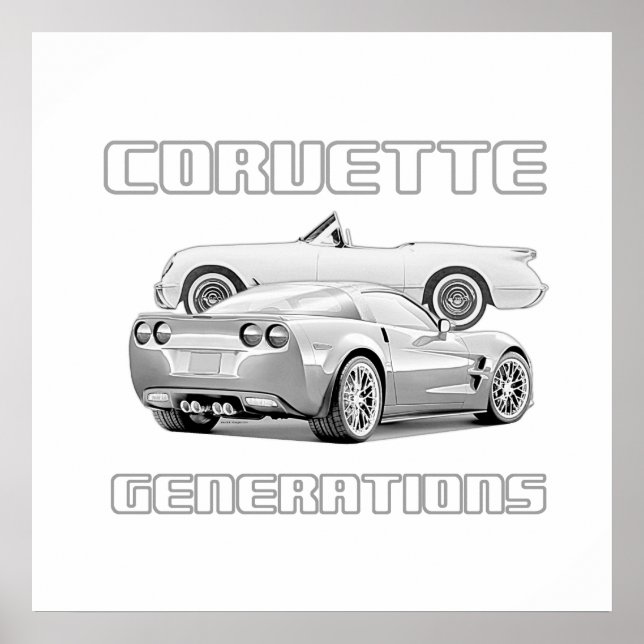 Poster Ícone de Carro Esportivo Americano (Frente)