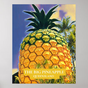 Poster Ícone de viagem de camarão Ballina Austrália