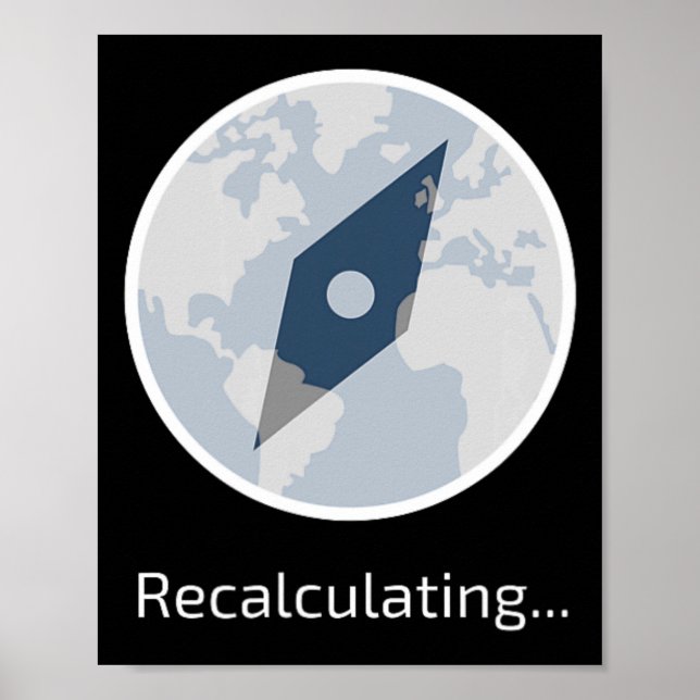 Poster Ícone De Viagem Engraçado Para Viajar De Caminho O (Frente)