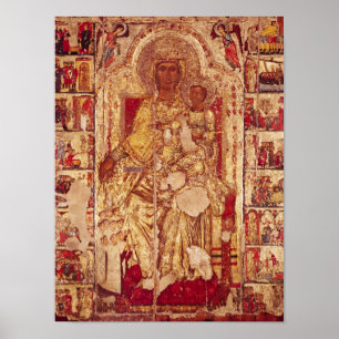 Poster Ícone do Virgin e da criança, c.1300