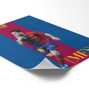 Poster Ícone Lendário Lionel Messi Barcelona Beijo na Bot