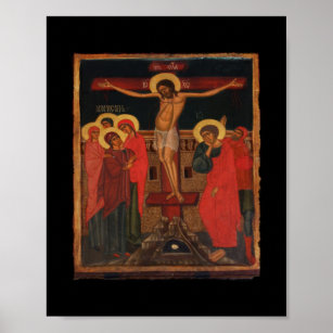 Poster Ícone ortodoxo de Jesus na Cruz