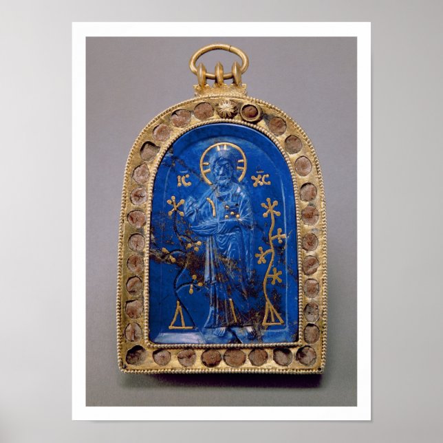 Poster Ícone portátil, provavelmente medieval (lapis lazu (Frente)