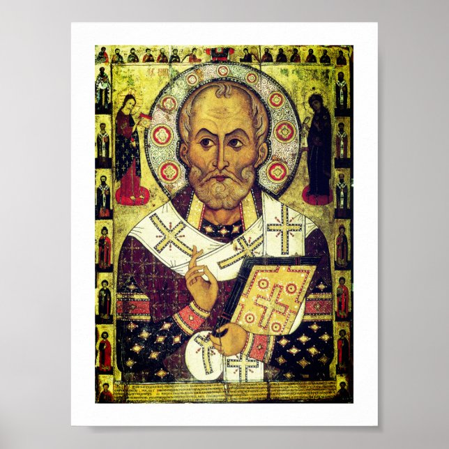 Poster Ícone russo de São Nicolau (Frente)