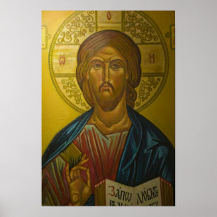 Pôster Ícone Russo dentro da Igreja de St. Sofia /