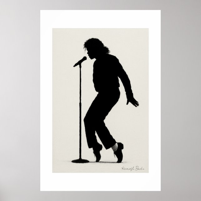 Poster Iconic Stage Silhouette Performance Art Print (Frente)