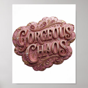 Poster Icônico Ouro CAOS MAGNÍFICO v2