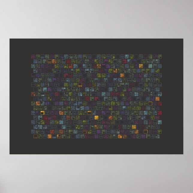 Poster Iconografia Data Art - Blocos (Frente)