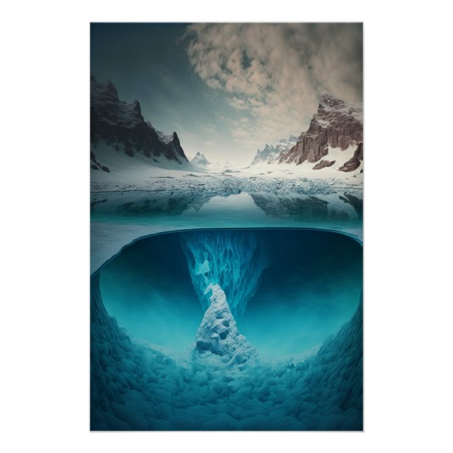Pôster Icy Mountain View (Frente)