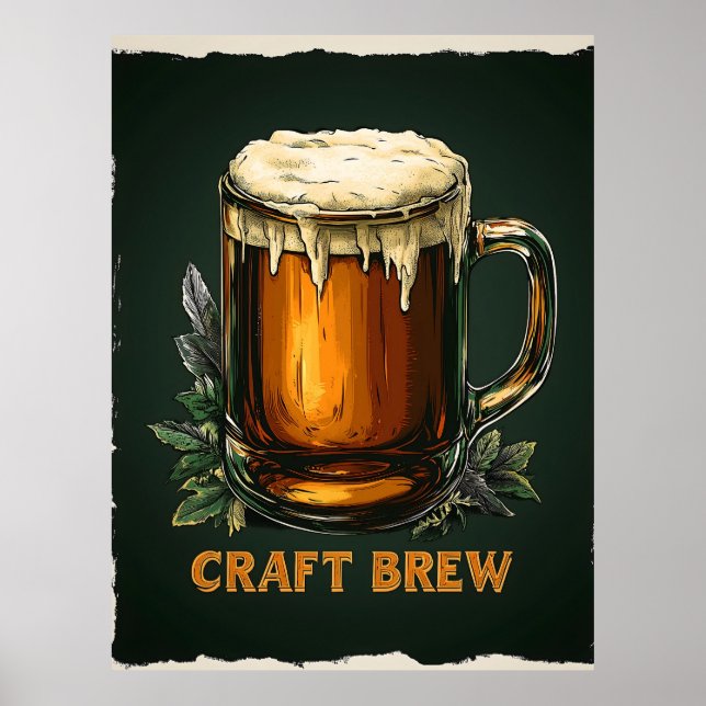 Poster Icy Mug of Artesanato Brew Illustration (Frente)