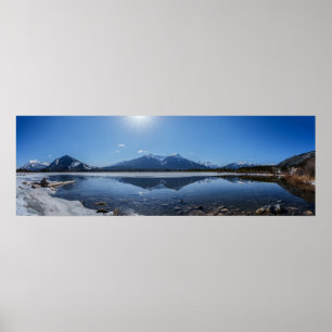 Poster Icy Vermilion Lake Mountain Refletir Panorama