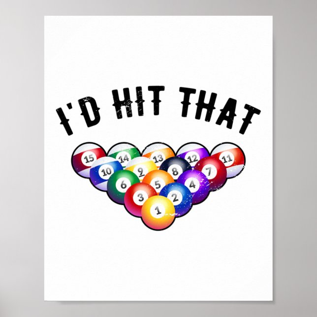 Poster Id Atingiu O Billard Player Piscina Snooker Po (Frente)