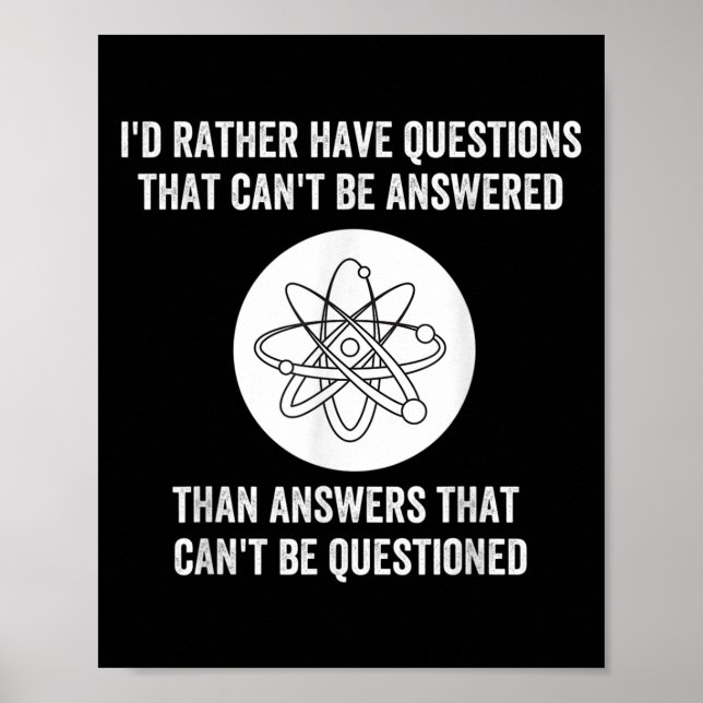 Poster I'd Rather Have Questions That Can't Be Answered T (Frente)