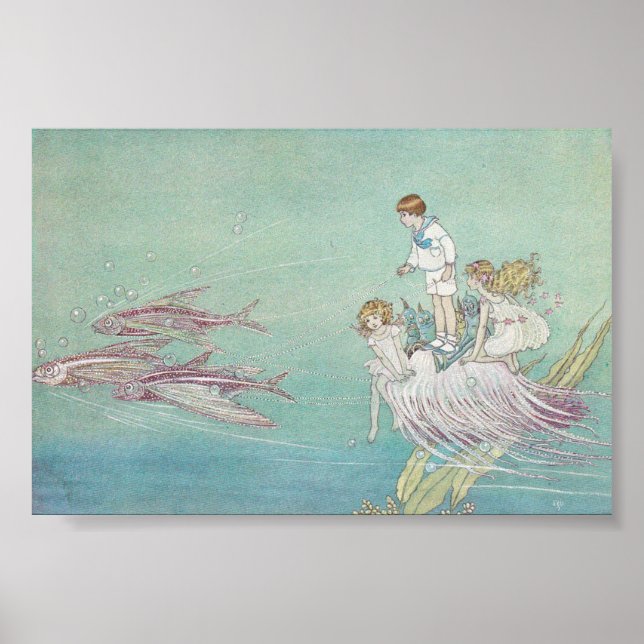 Pôster Ida Rentoul Print - Peixes (Frente)