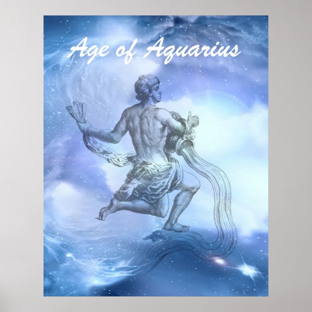 Poster Idade de Aquarius Zodiac (Frente)