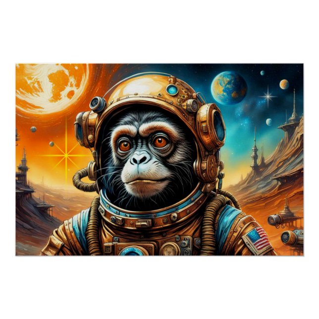 PÔSTER IDADE DO MACACO DE AÇO-TAMARINA 2 (Frente)