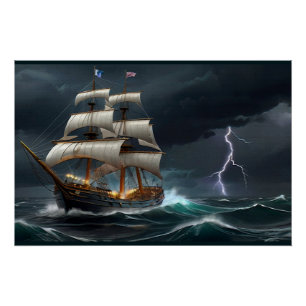 Pôster Idade do ouro dos navios piratas