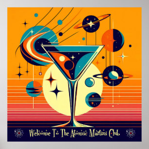 Poster Idade Espacial Bem-Vindo Ao Clube Atômico Martini