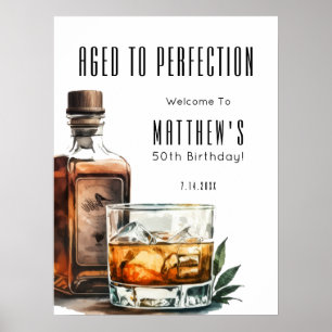 Poster Idade para a Festa de aniversário de Perfeição