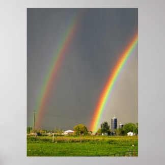 Poster Idaho Double Rainbow