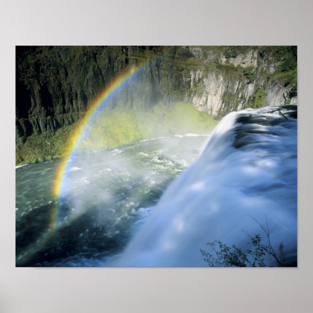 Poster Idaho. EUA. Arco-íris na névoa acima de Upper Mesa (Frente)