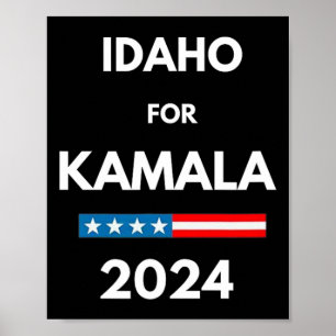 Poster Idaho For Kamala 2024 Presidente Eleito Democrata