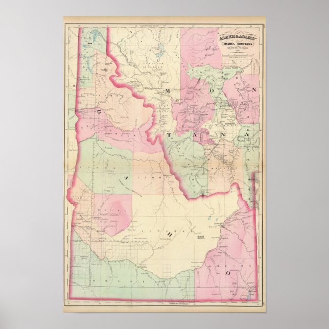 Pôster Idaho, Montana West (Frente)