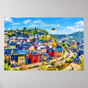 Poster Idar-Oberstein, Alemanha - Cidade Colorida