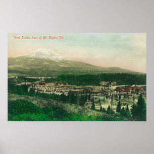 Pôster Ideia aérea da estação da erva daninha na base 