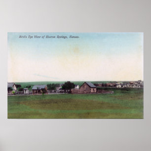 Pôster Ideia aérea dos primaveras de TownSharon, KS