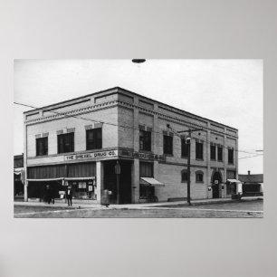 Poster Ideia da cidade do vale, Oregon do bloco Photograp