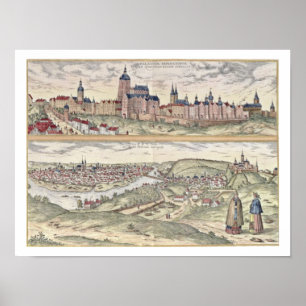 Poster Ideia da exibição de Praga (acima) o palácio