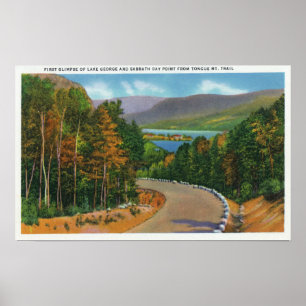 Poster Ideia da fuga do Mt da língua do ponto do dia do