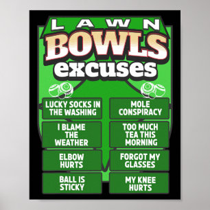 Poster Ideia de desculpas engraçadas para homens e bolich