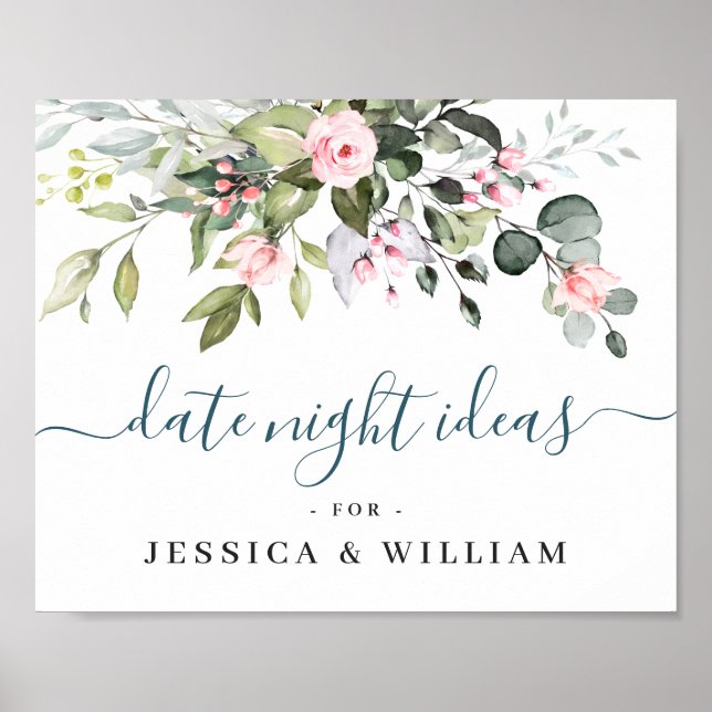 Poster Ideia de Noite de Data de Chuveiro de Noiva de Euc (Frente)