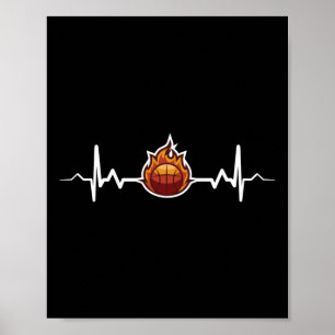 Poster Ideia de Presente de Pulsação de Basquete
