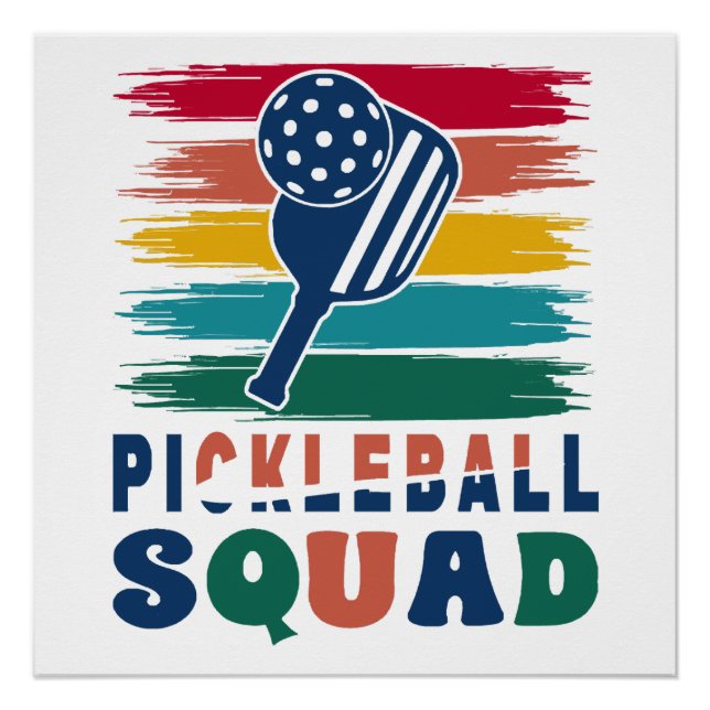 Pôster Ideia de presente para jogadores de pickleball (Frente)