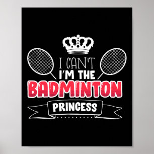 Poster Ideia Engraçada De Badminton Para Jogador De Badmi
