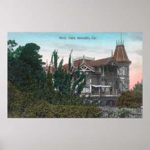 Poster Ideia exterior da construção dos carvalhos do