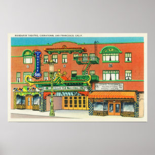 Poster Ideia exterior do teatro do mandarino,